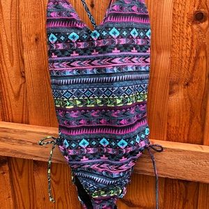 Beach Betty Patterned Bathing Suit